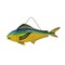 32 Inch Hand Carved Wooden Mahi Mahi Sculpture Decorative Wall Hanging Fish Art